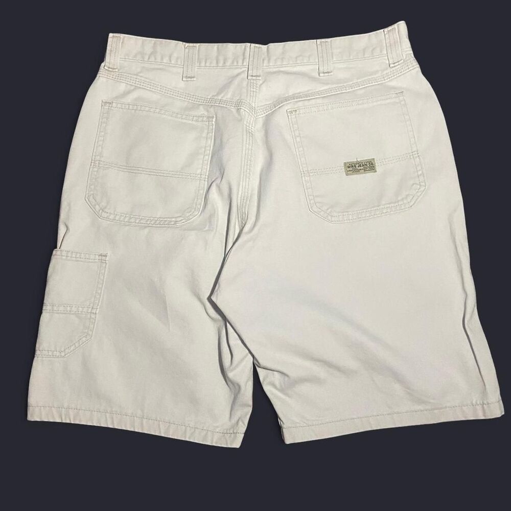 Y2K Wrangler Carpenter Shorts - Workwear Utility Gorpcore Beige (Size 34)